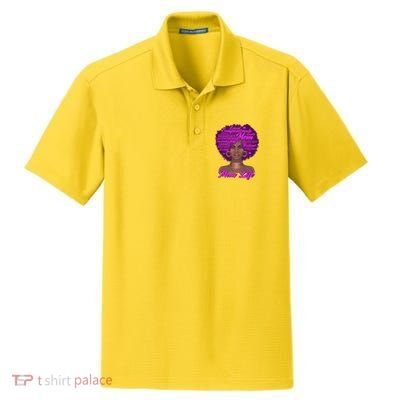 Mom Life African American Black Woman Dry Zone Grid Polo