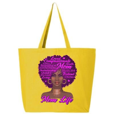 Mom Life African American Black Woman 25L Jumbo Tote