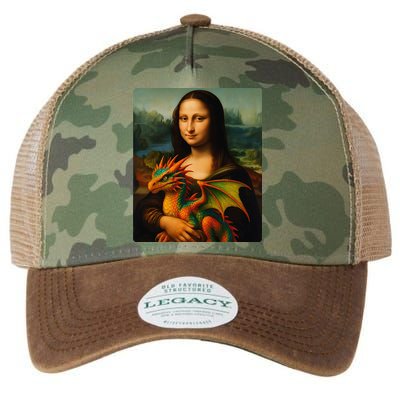 Mona Lisa And Her Pet Dragon Legacy Tie Dye Trucker Hat