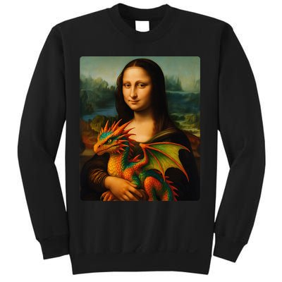 Mona Lisa And Her Pet Dragon Sweatshirt