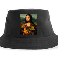 Mona Lisa And Her Pet Dragon Sustainable Bucket Hat