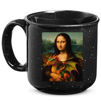 Mona Lisa And Her Pet Dragon 15oz Campfire Ceramic Mug
