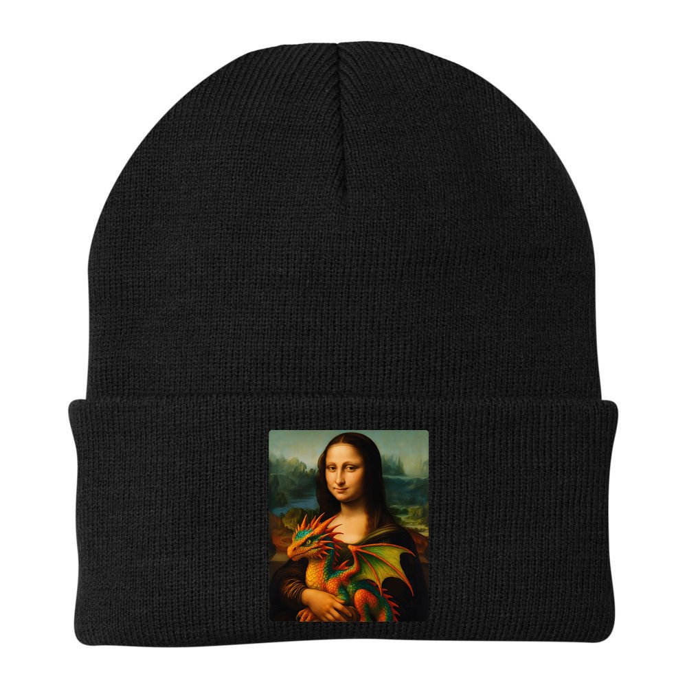 Mona Lisa And Her Pet Dragon Beanie