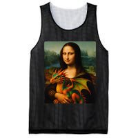 Mona Lisa And Her Pet Dragon Mesh Reversible Basketball Jersey Tank