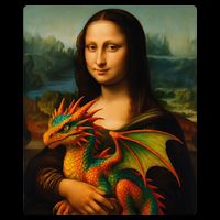 Mona Lisa And Her Pet Dragon Mesh Reversible Basketball Jersey Tank