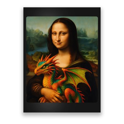 Mona Lisa And Her Pet Dragon Poster