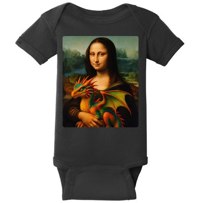 Mona Lisa And Her Pet Dragon Baby Bodysuit