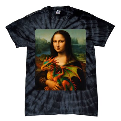 Mona Lisa And Her Pet Dragon Tie-Dye T-Shirt
