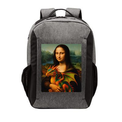 Mona Lisa And Her Pet Dragon Vector Backpack