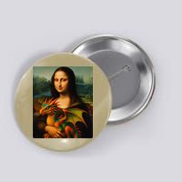 Mona Lisa And Her Pet Dragon Button