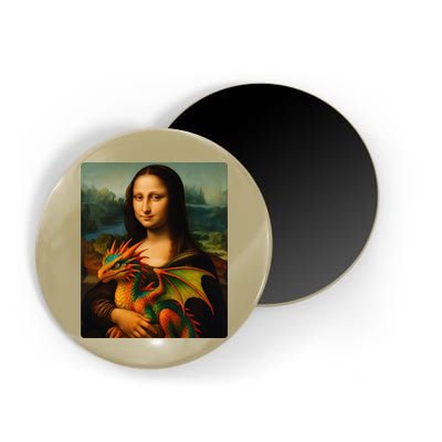 Mona Lisa And Her Pet Dragon Magnet