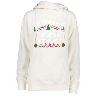 Most Likely And Custom Christmas Matching Group Team Family Womens Funnel Neck Pullover Hood