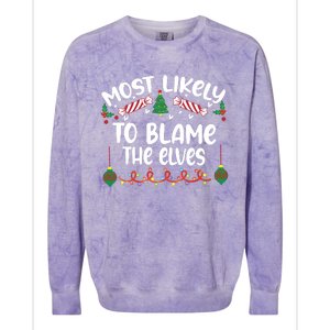 Most Likely And Custom Christmas Matching Group Team Family Colorblast Crewneck Sweatshirt