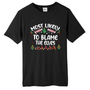 Most Likely And Custom Christmas Matching Group Team Family Tall Fusion ChromaSoft Performance T-Shirt