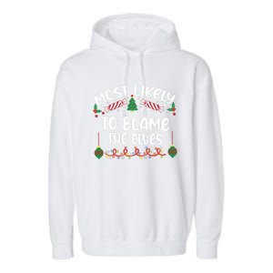 Most Likely And Custom Christmas Matching Group Team Family Garment-Dyed Fleece Hoodie