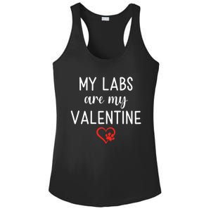 My Labs Are My Valentine Labrador Retriever Gift Ladies PosiCharge Competitor Racerback Tank