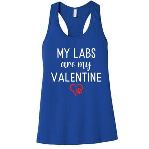 My Labs Are My Valentine Labrador Retriever Gift Women's Racerback Tank