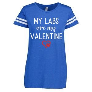 My Labs Are My Valentine Labrador Retriever Gift Enza Ladies Jersey Football T-Shirt