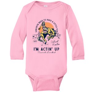 Miranda Lambert Actin Up Baby Long Sleeve Bodysuit