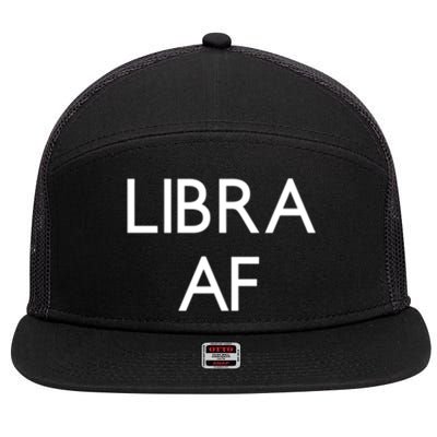 Minimalist Libra Af Gift Astrology Sept October Birthday Gift 7 Panel Mesh Trucker Snapback Hat