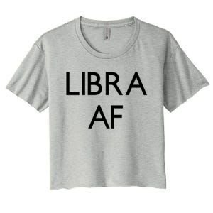 Minimalist Libra Af Gift Astrology Sept October Birthday Gift Women's Crop Top Tee