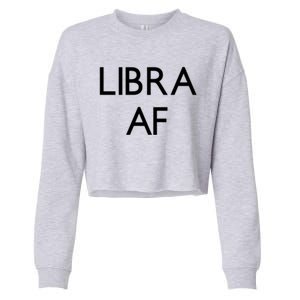 Minimalist Libra Af Gift Astrology Sept October Birthday Gift Cropped Pullover Crew