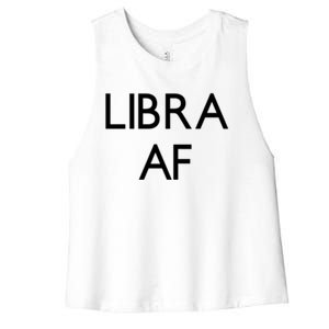 Minimalist Libra Af Gift Astrology Sept October Birthday Gift Women's Racerback Cropped Tank