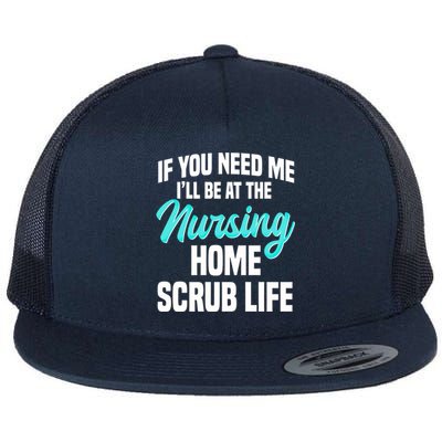 Midwife Labour Birth Obstetrician Nursing Home Scrub Life Cute Gift Flat Bill Trucker Hat