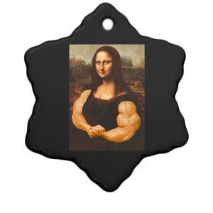 Mona Lisa Bodybuilding Muscle Gym Workout Outfits Ceramic Star Ornament