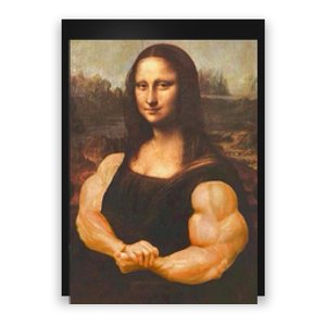 Mona Lisa Bodybuilding Muscle Gym Workout Outfits Poster