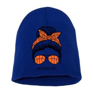 Mom Life Basketball Gift Short Acrylic Beanie