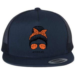 Mom Life Basketball Gift Flat Bill Trucker Hat