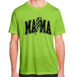 Mama Lightning Bolt Checkered MotherS Day Varsity For Mom Adult ChromaSoft Performance T-Shirt