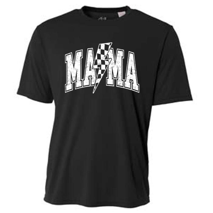 Mama Lightning Bolt Checkered MotherS Day Varsity For Mom Cooling Performance Crew T-Shirt