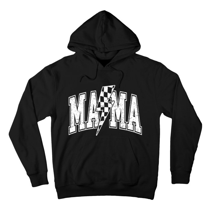 Mama Lightning Bolt Checkered MotherS Day Varsity For Mom Hoodie