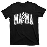 Mama Lightning Bolt Checkered MotherS Day Varsity For Mom T-Shirt