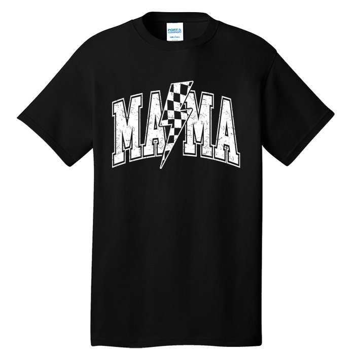 Mama Lightning Bolt Checkered MotherS Day Varsity For Mom Tall T-Shirt