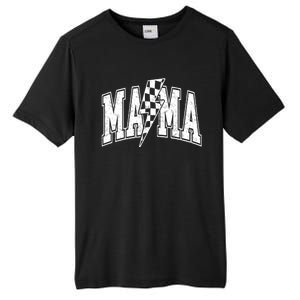 Mama Lightning Bolt Checkered MotherS Day Varsity For Mom Tall Fusion ChromaSoft Performance T-Shirt