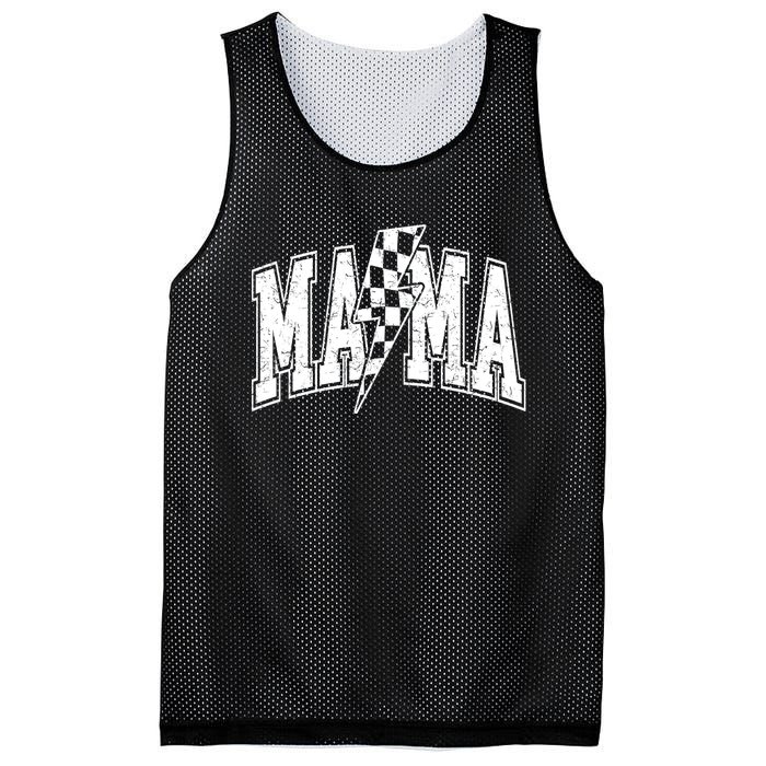 Mama Lightning Bolt Checkered MotherS Day Varsity For Mom Mesh Reversible Basketball Jersey Tank