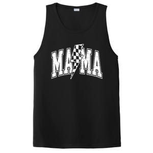 Mama Lightning Bolt Checkered MotherS Day Varsity For Mom PosiCharge Competitor Tank