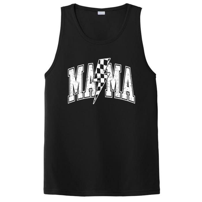 Mama Lightning Bolt Checkered MotherS Day Varsity For Mom PosiCharge Competitor Tank