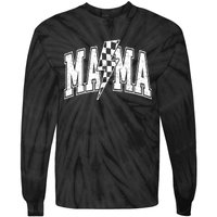 Mama Lightning Bolt Checkered MotherS Day Varsity For Mom Tie-Dye Long Sleeve Shirt