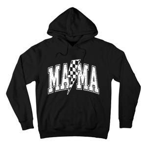 Mama Lightning Bolt Checkered MotherS Day Varsity For Mom Tall Hoodie