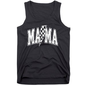 Mama Lightning Bolt Checkered MotherS Day Varsity For Mom Tank Top