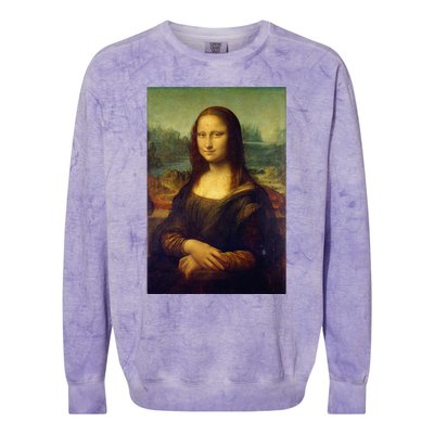 Mona Lisa By Leonardo Da Vinci Colorblast Crewneck Sweatshirt