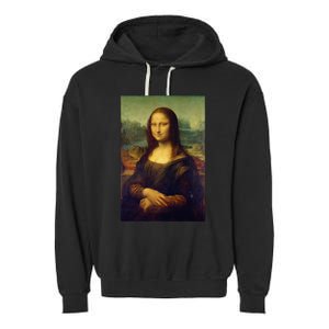 Mona Lisa By Leonardo Da Vinci Garment-Dyed Fleece Hoodie