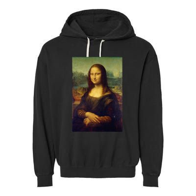 Mona Lisa By Leonardo Da Vinci Garment-Dyed Fleece Hoodie