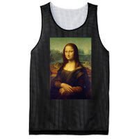 Mona Lisa By Leonardo Da Vinci Mesh Reversible Basketball Jersey Tank