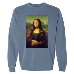 Mona Lisa By Leonardo Da Vinci Garment-Dyed Sweatshirt