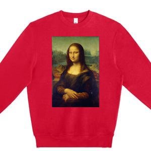 Mona Lisa By Leonardo Da Vinci Premium Crewneck Sweatshirt